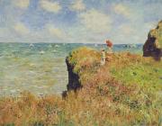 Claude Monet Walk on the Cliff at Pourville oil painting picture wholesale